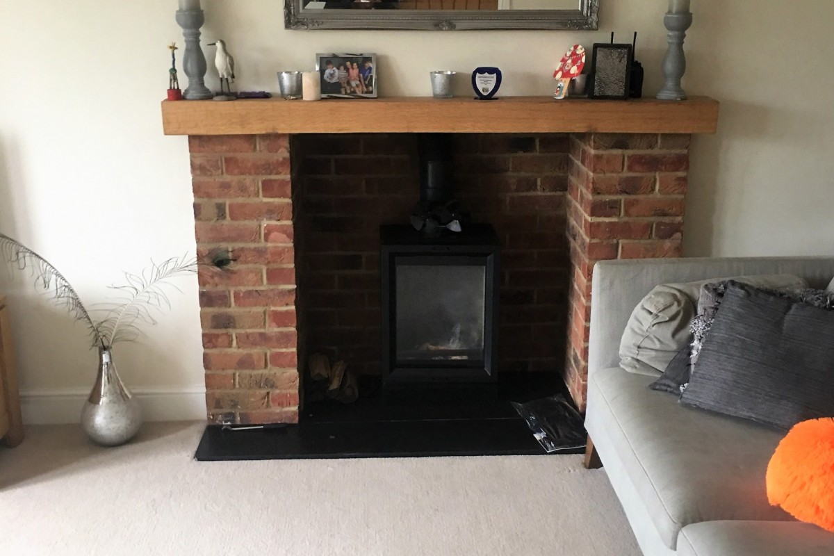 Wood Burner Installed in New Barn Kent by IdealFires