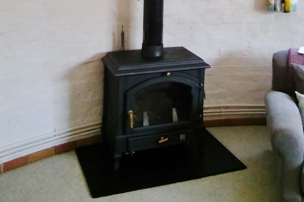 Wood burner installed in Faversham Kent.